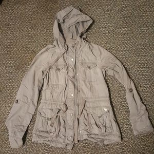 Abercrombie gray jacket with hood